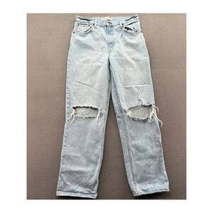 Abercrombie & Fitch Light Wash Straight Leg Jeans (30/10 Short)